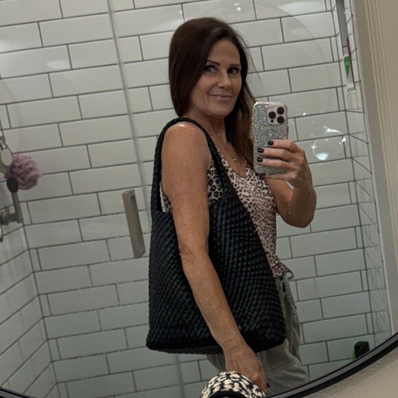 NAGHEDI Style Woven Black Hobo Bag - Picture 16 of 17